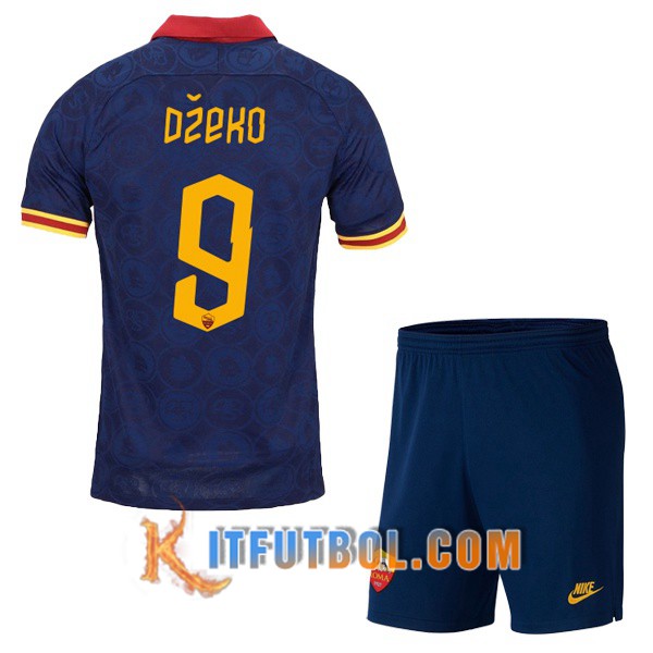 Camisetas Futbol AS Roma (DZEKO 9) Ninos Tercera 19/20