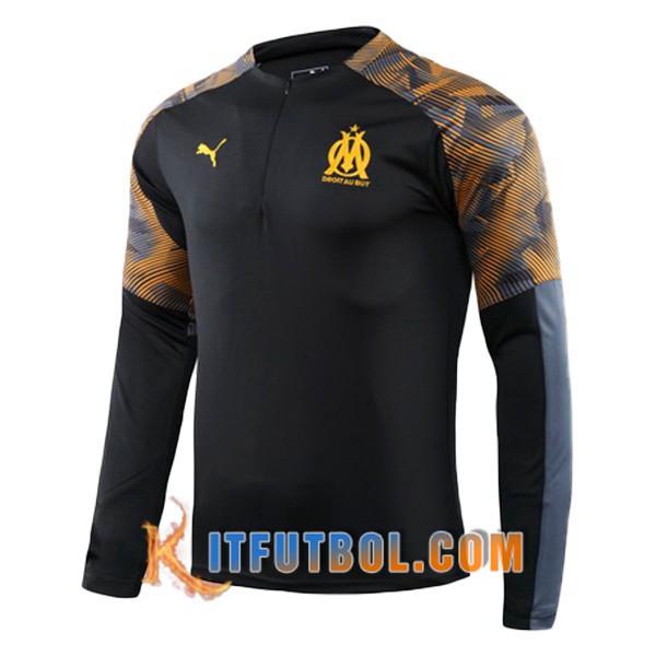 Nueva Entrenamiento Sudadera Marsella OM Negro 19/20