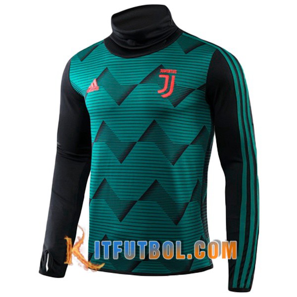 Nueva Entrenamiento Sudadera Juventus Verde Cuello Alto 19/20