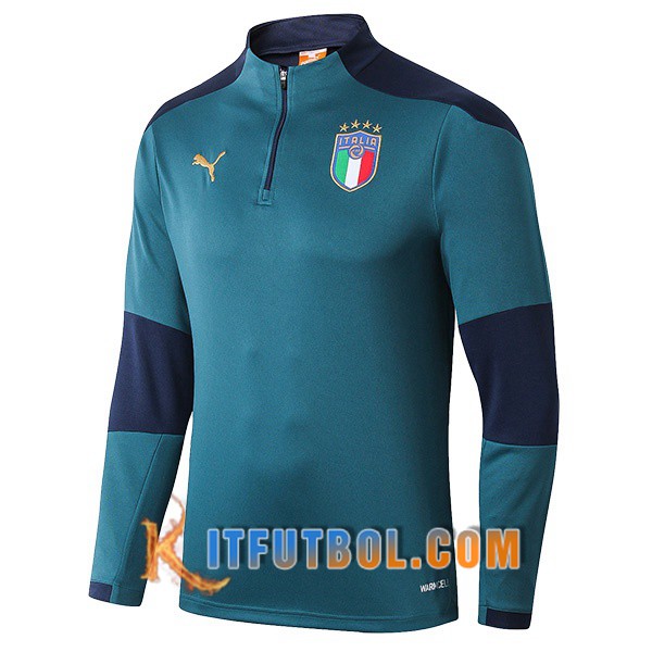 Nueva Entrenamiento Sudadera Italia Verde 19/20