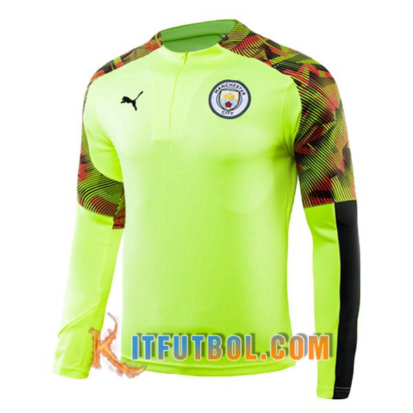 Nueva Entrenamiento Sudadera Manchester City Verde 19/20