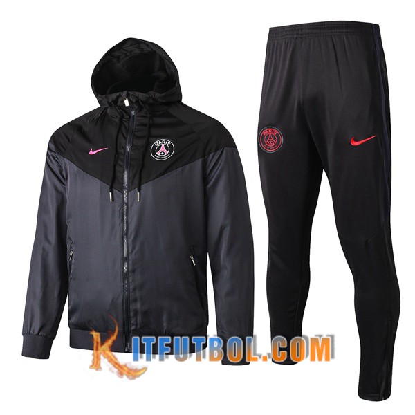 Nueva Chandal Futbol - Chaqueta Rompevientos + Pantalones PSG NIKE Negro 19/20