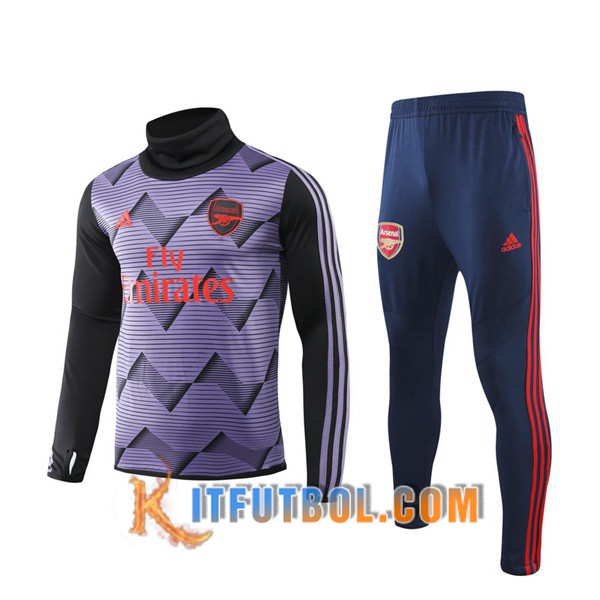 Nueva Chandal Futbol + Pantalones Arsenal Purpura Cuello Alto 19/20