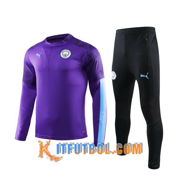 Nueva Chandal Futbol + Pantalones Manchester City Purpura 19/20