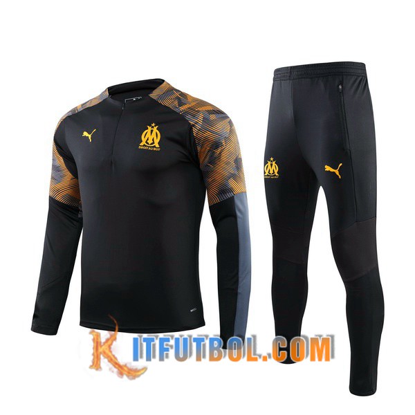 Nueva Chandal Futbol + Pantalones Marsella OM Negro 19/20