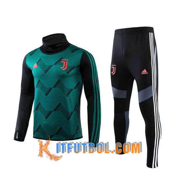 Nueva Chandal Futbol + Pantalones Juventus Verde Cuello Alto 19/20