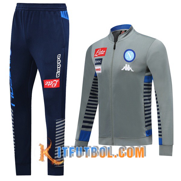 Nueva Chandal Futbol - Chaqueta + Pantalones SSC Napoli Gris 19/20