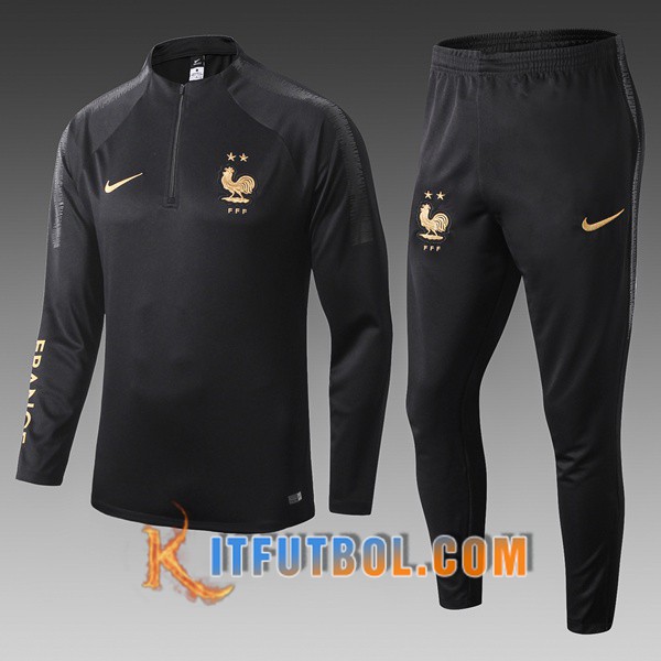 Nueva Chandal Futbol Francia Ninos Negro 19/20
