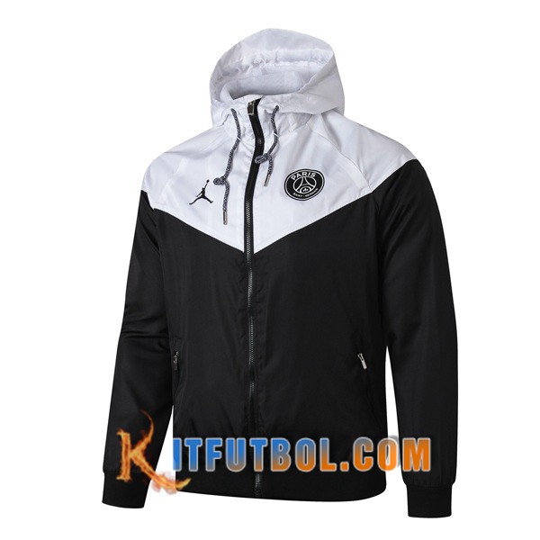 Nueva Chaqueta Futbol Rompevientos PSG Jordan Blanco Negro 19/20