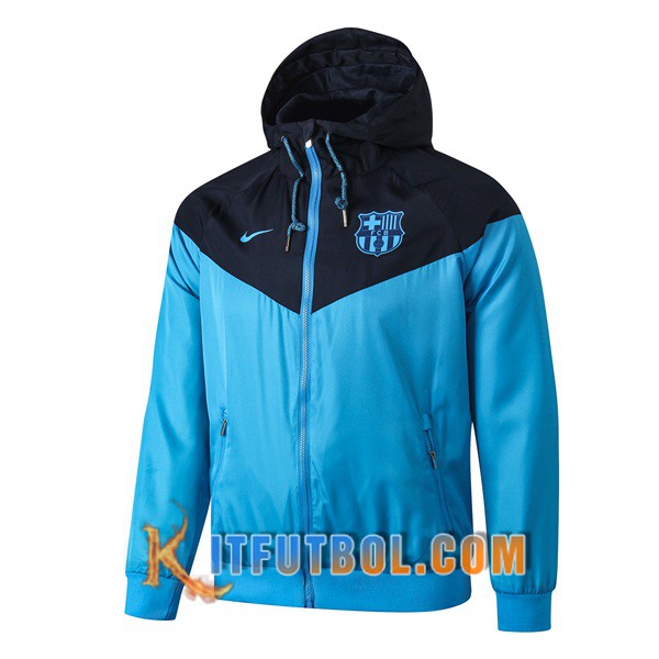 Nueva Chaqueta Futbol Rompevientos FC Barcelona Azul Claro 19/20