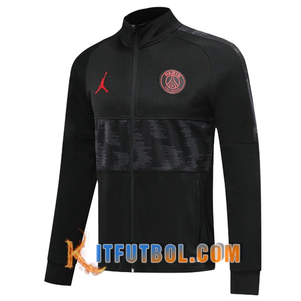 Nueva Chaqueta Futbol PSG Jordan Negro Gris 19/20