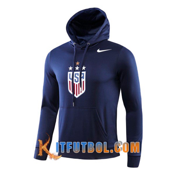 Nueva Chaqueta Futbol Con Capucha Estados Unidos Negro 19/20