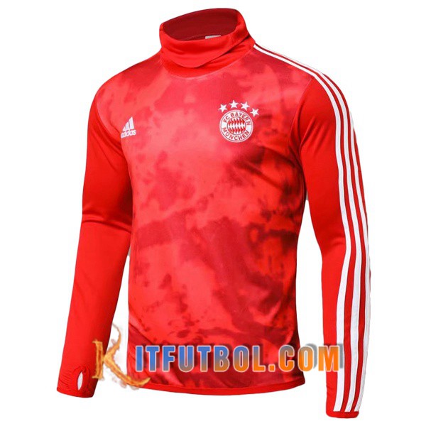 Nueva Entrenamiento Sudadera Bayern Munich Roja Cuello Alto 19/20