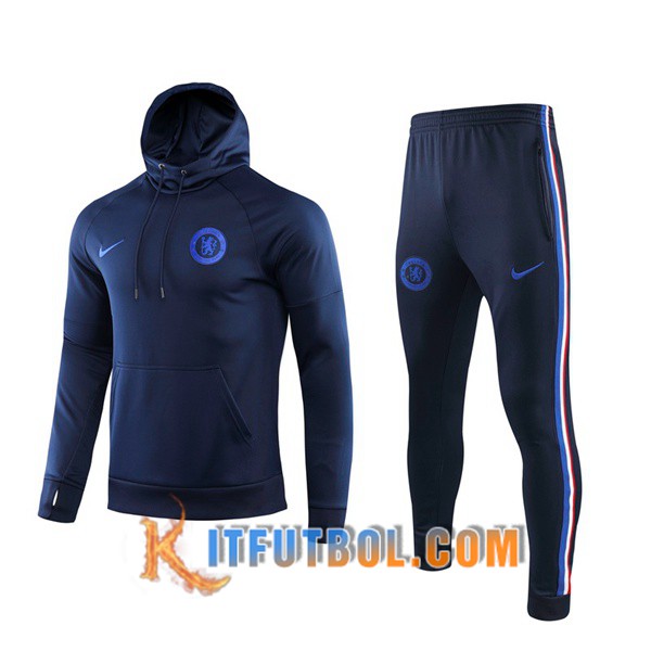 Nueva Chandal Futbol - Sudadera con capucha + Pantalones FC Chelsea Negro 19/20