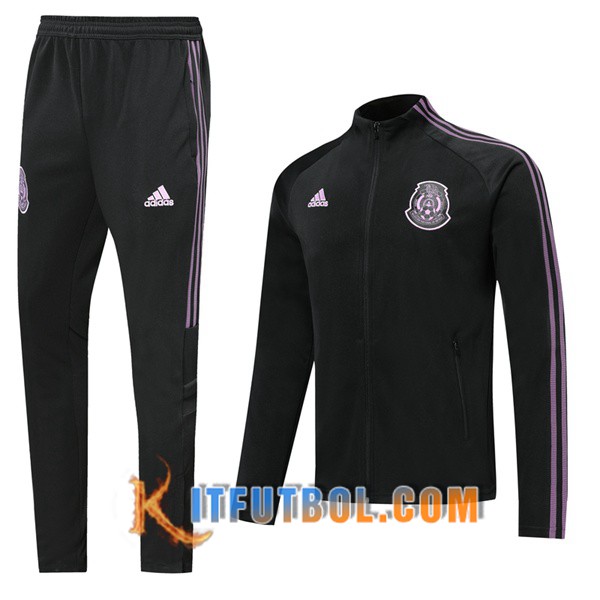 Nueva Chandal Futbol - Chaqueta + Pantalones Mexico Negro Purpura 19/20