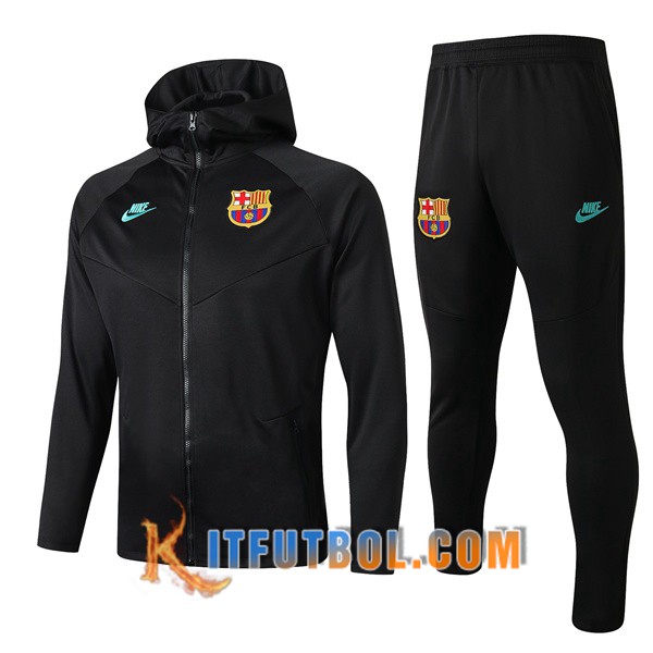 Nueva Chandal Futbol - Chaqueta con capucha + Pantalones FC Barcelona Gris Oscuro 19/20