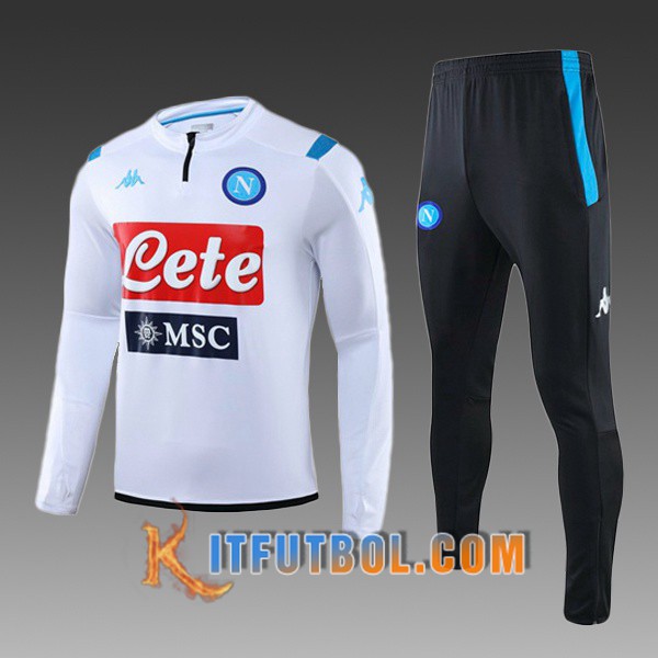 Nueva Chandal Futbol SSC Napoli Ninos Blanco 19/20