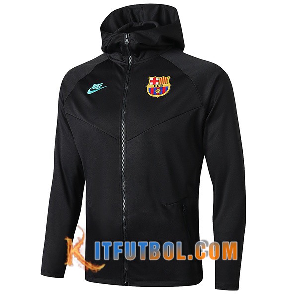 Nueva Chaqueta Futbol Con Capucha FC Barcelona Gris Oscuro 19/20