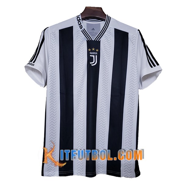 Camisetas Futbol Juventus Concept Negro Blanco 19/20