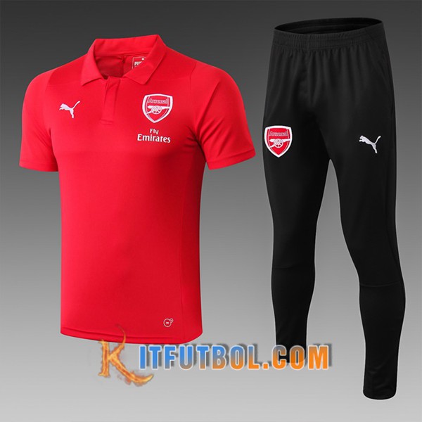 Nueva Polo Futbol Arsenal + Pantalones Roja 19/20