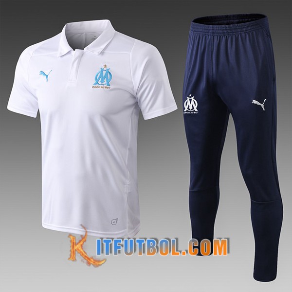 Nueva Polo Futbol Marsella OM + Pantalones Blanco 19/20