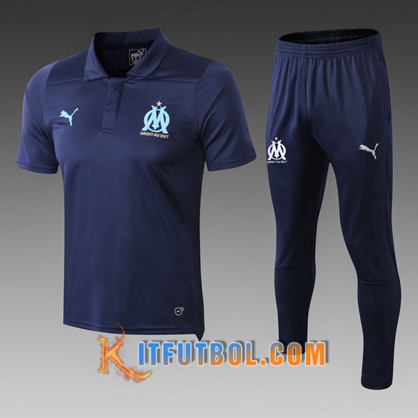 Nueva Polo Futbol Marsella OM + Pantalones Azul Oscuro 19/20