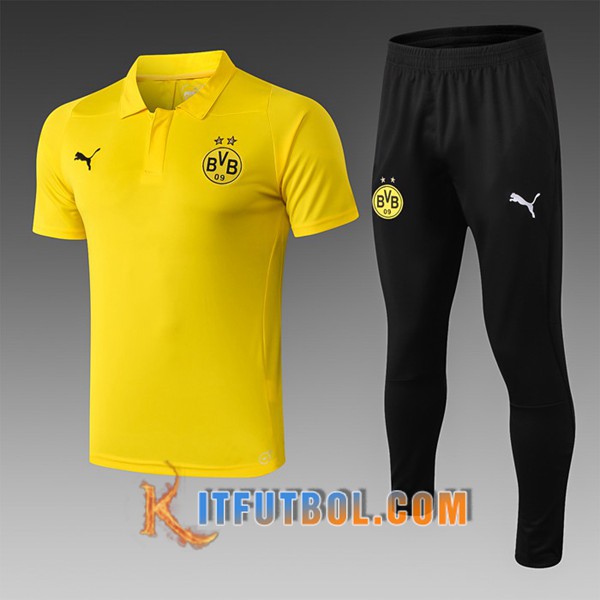 Nueva Polo Futbol Dortmund BVB + Pantalones Amarillo 19/20