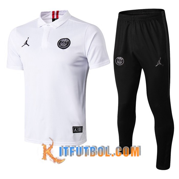 Nueva Polo Futbol Paris PSG Jordan + Pantalones Blanco 19/20