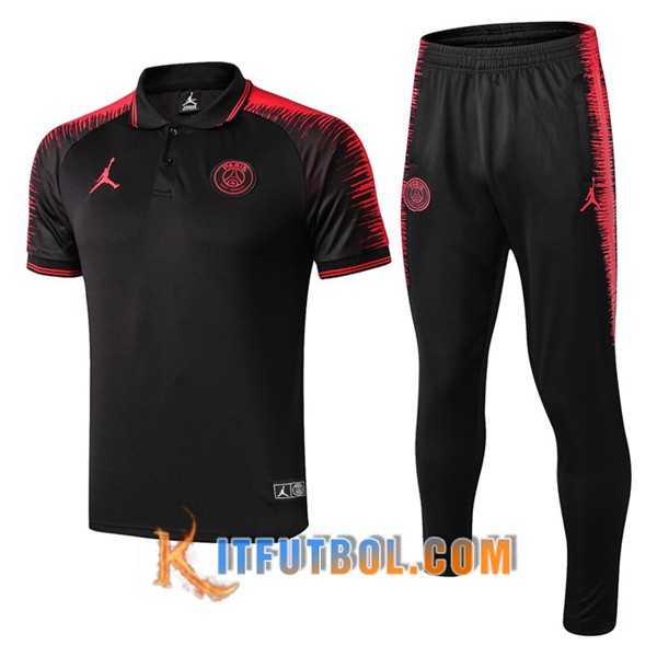 Nueva Polo Futbol Paris PSG Jordan + Pantalones Negro 19/20