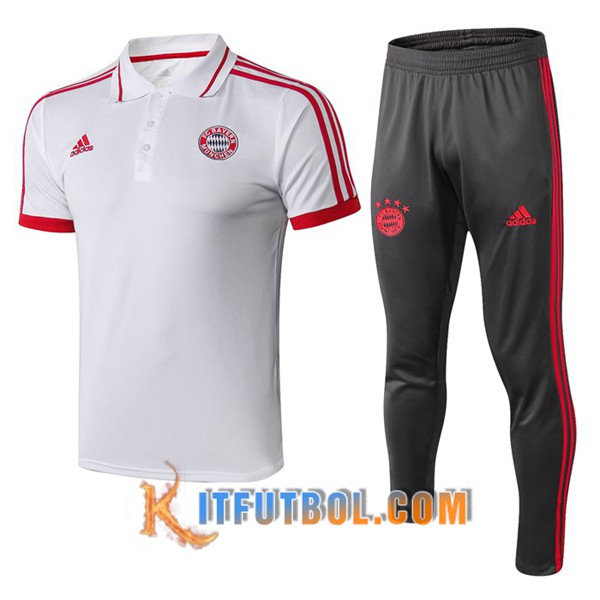 Nueva Polo Futbol Bayern Munich + Pantalones Blanco 19/20