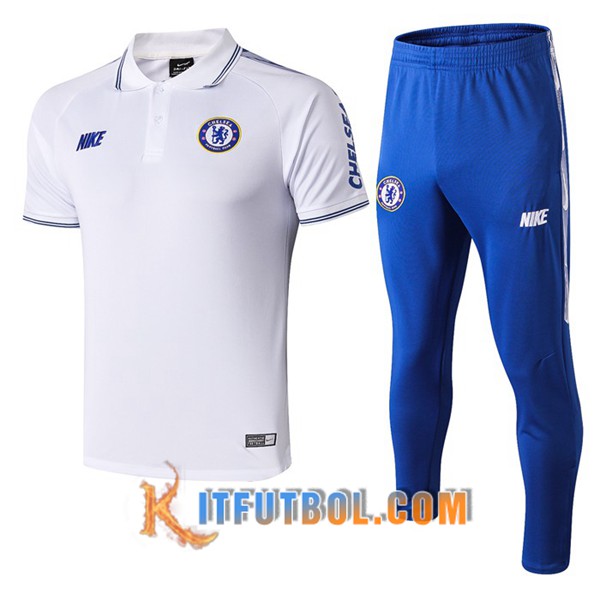 Nueva Polo Futbol FC Chelsea + Pantalones Blanco 19/20