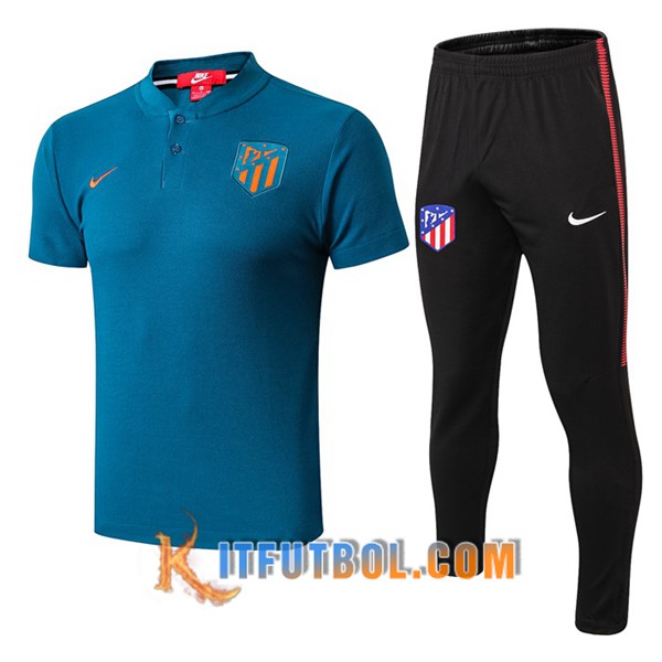 Nueva Polo Futbol Atletico Madrid + Pantalones Azul 19/20
