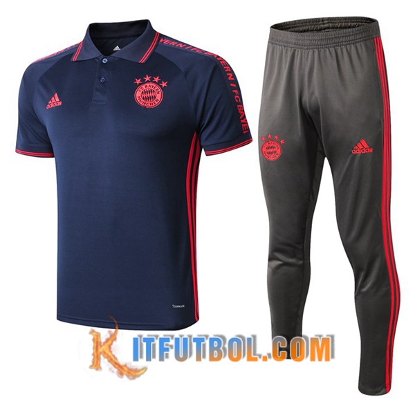 Nueva Polo Futbol Bayern Munich + Pantalones Azul Oscuro 19/20