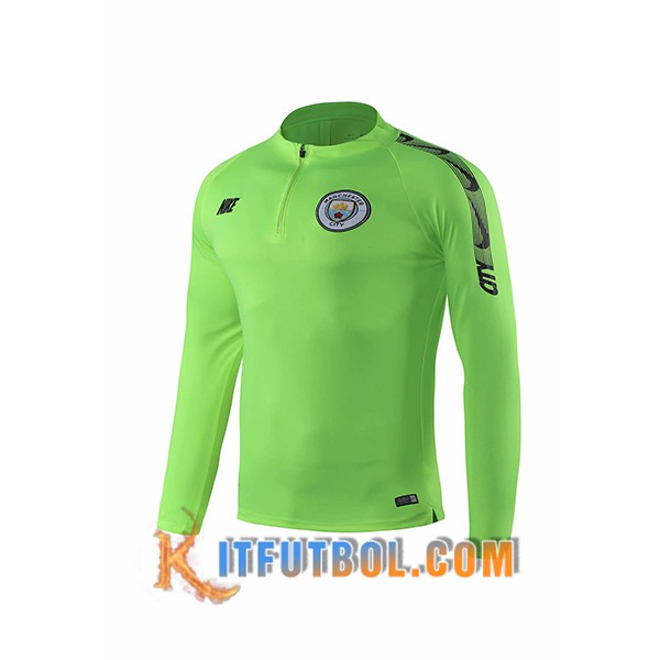 Nueva Entrenamiento Sudadera Manchester City Verde 19/20