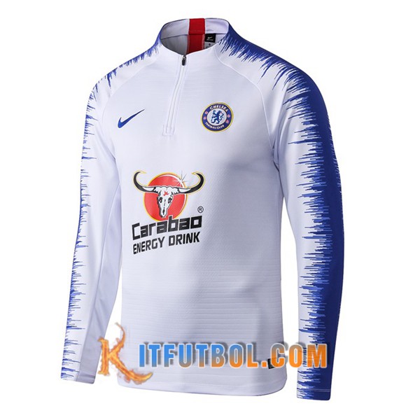 Nueva Entrenamiento Sudadera FC Chelsea Blanco Strike Drill 19/20