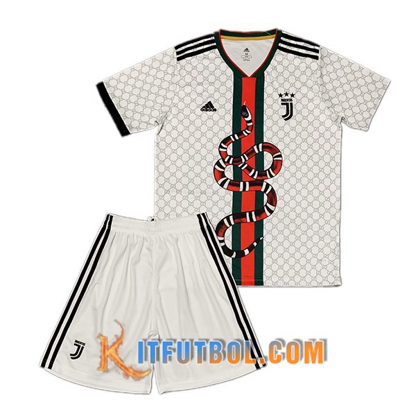Traje Camisetas Futbol Juventus Python Blanco 19/20