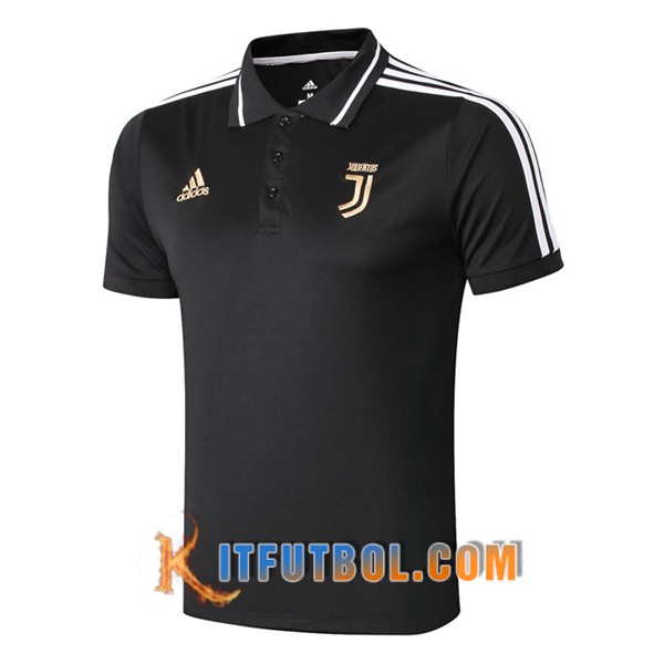 Nueva Polo Futbol Juventus Negro Blanco 19/20