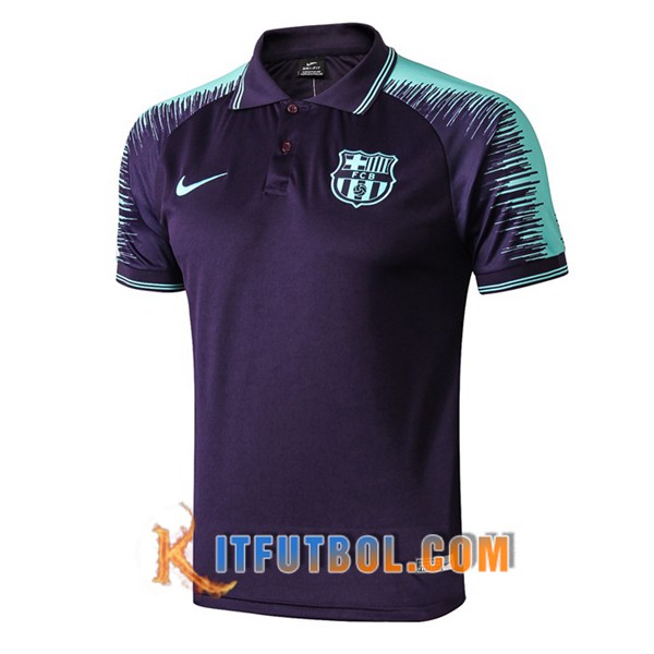 Nueva Polo Futbol FC Barcelona Azul Oscuro/Verde 19/20