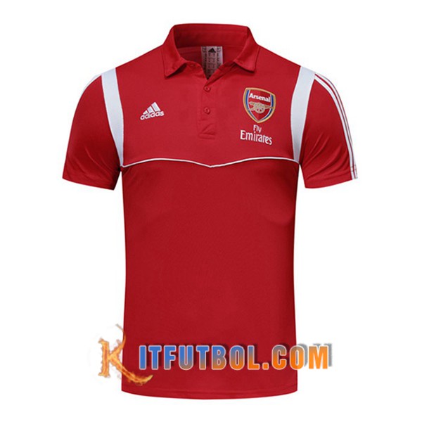 Nueva Polo Futbol Arsenal Roja Blanco 19/20