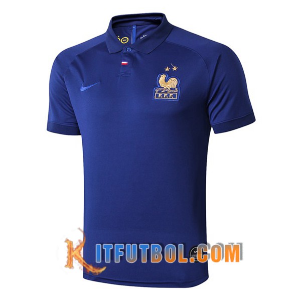 Nueva Polo Futbol Francia 2 Estrellas Azul 19/20