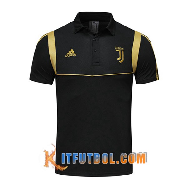 Nueva Polo Futbol Juventus Negro Amarillo 19/20