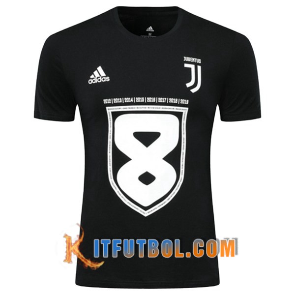 Camiseta Entrenamiento Juventus Negro Blanco 19/20