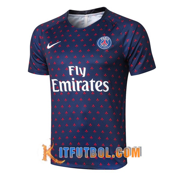 Pre-partido Camiseta Entrenamiento PSG Azul Roja 19/20