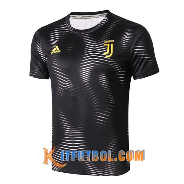 Pre-partido Camiseta Entrenamiento Juventus Ondulation Negro 19/20