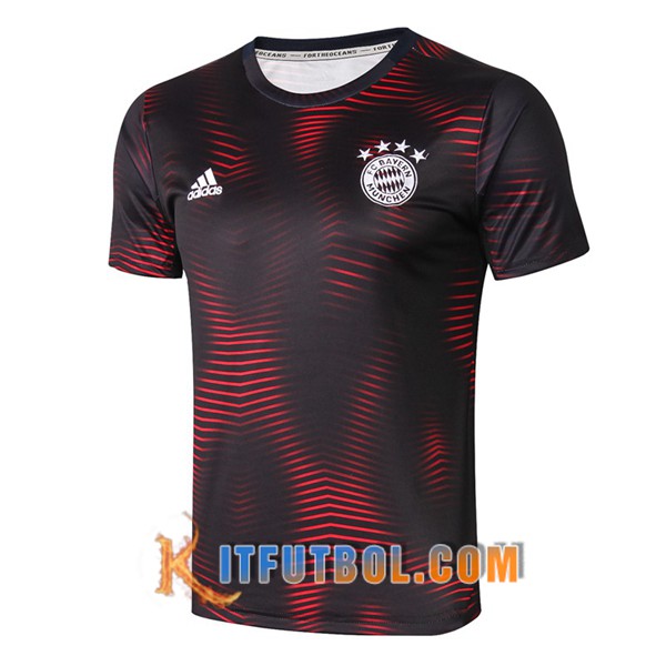 Pre-partido Camiseta Entrenamiento Bayern Munich Roja Negro 19/20
