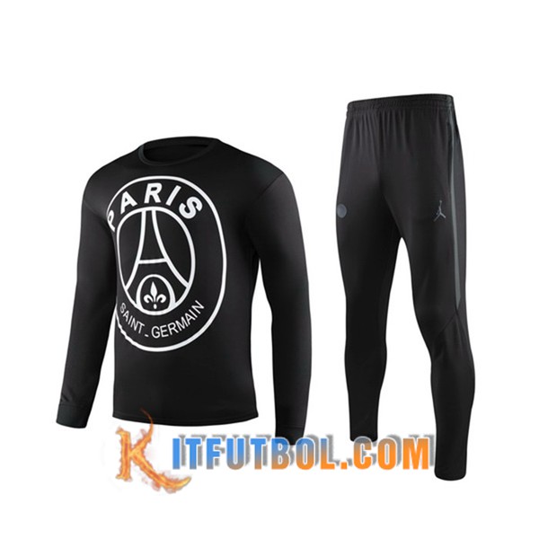 Camiseta Entrenamiento PSG + Pantalones Negro Manga Larga 19/20