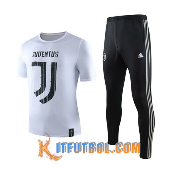 Camiseta Entrenamiento Juventus + Pantalones Blanco Negro 19/20
