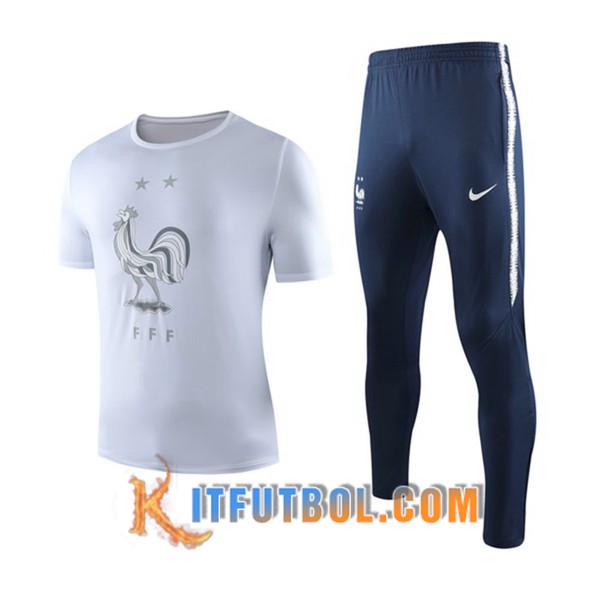 Camiseta Entrenamiento Francia + Pantalones Blanco 19/20