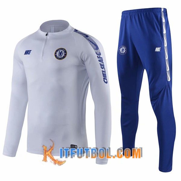 Nueva Chaqueta Futbol + Pantalones FC Chelsea Blanco 19/20