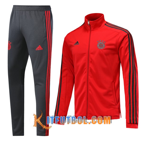 Nueva Chandal Futbol - Chaqueta + Pantalones Bayern Munich Roja 19/20